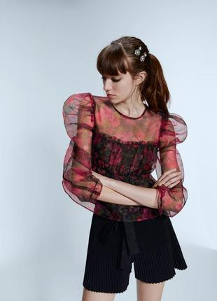 Замшевые шорты плиссировка  zara s/m2 фото