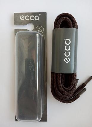 Шнурки ecco коричневі 90см