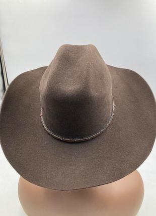 Ковбойская шляпа cavenders кантри, вестерн стиль, 100% шерсть7 фото