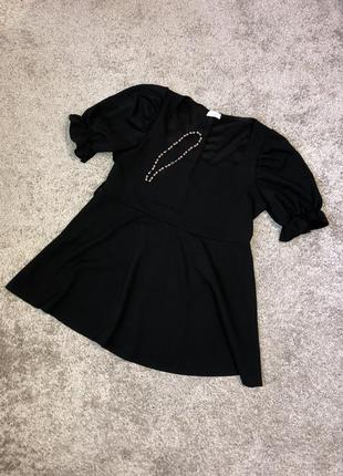 Платье черное короткое5 фото