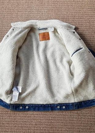 Levi's шерпа джинсовая куртка на меху джинсовка оригинал (m)7 фото