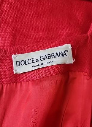 Винтажное оригинальное льяное платье dolce&gabbana1 фото