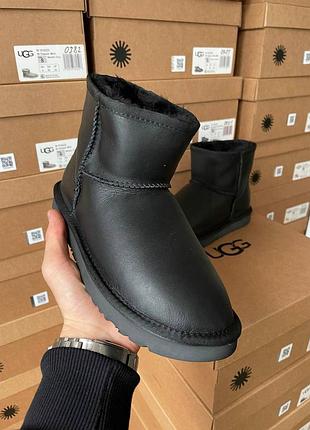 Угги ugg classic mini black full leather