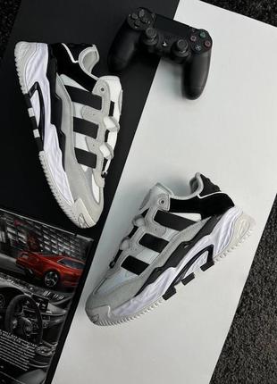 Мужские кроссовки adidas originals niteball white gray black <unk> адидас <unk> весна, лето, осень <unk> замша <unk> обувь