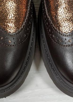 Шкіряні жіночі туфлі броги geox respira оригінал, розмір 364 фото