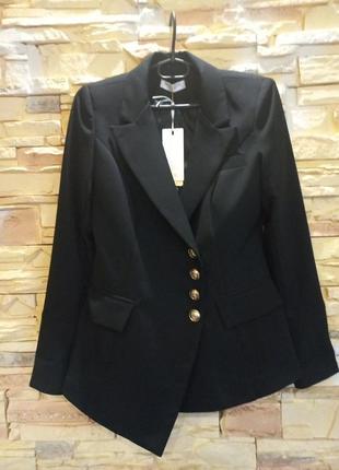 Пиджак женский черный в стиле balmain