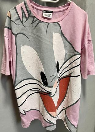 Футболка с кроликом из looney tunes от zara2 фото