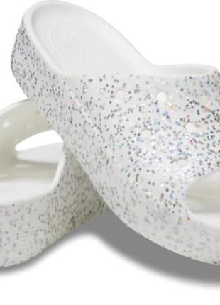 Classic platform starry glitter slide 38