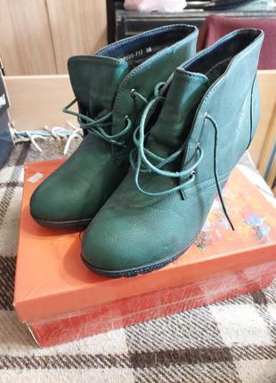 Новые зимние кожаные ботинки на меху plato1 фото