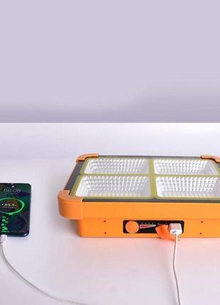 Потужний ліхтар - прожектор із сонячною панеллю та функцією power bank solar led light 12000 mah6 фото