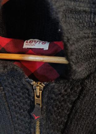 Винтажный шерстяной кардиган свитер levi's levis made in hong kong2 фото