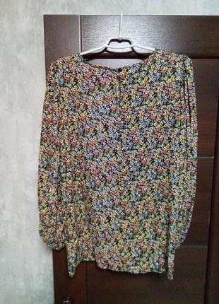 Брендовая новая красивая вискозная блуза-туника р.16.5 фото