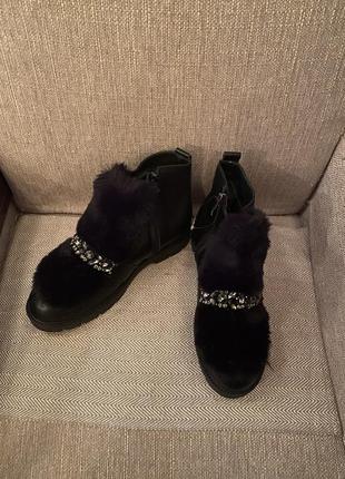 Классные кожаные зимние ботинки, foletti