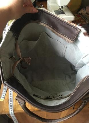 Кожаная сумка с натуральным мехом5 фото