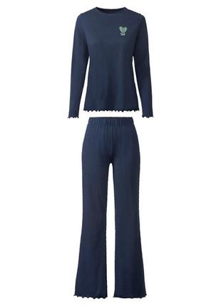 Пижама женская костюм для дома esmara xs 32-34 euro германия xs синий1 фото