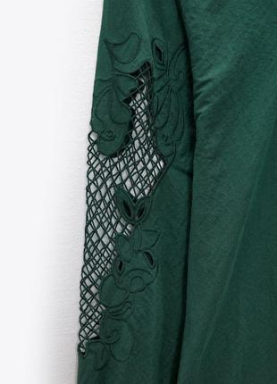 Платье с вышивкой и кружевом zara, коллекция 2023 года, размер s, m7 фото