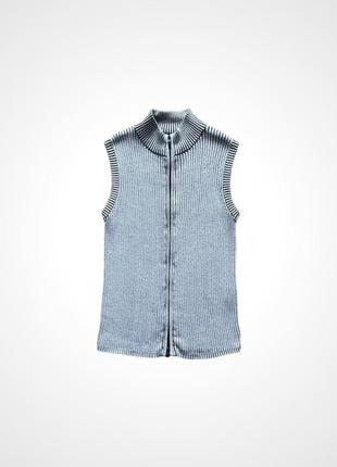 Y2k striped texture cotton vest jacket vintage/japanese style