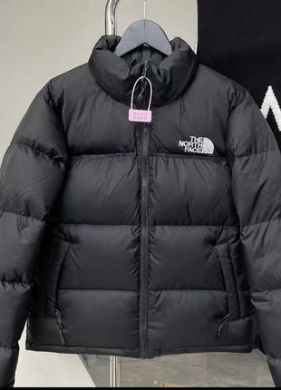 Зимний пуховик tnf 700 the north face black nuptse куртка нор фэйс унисекс черная с капюшоном