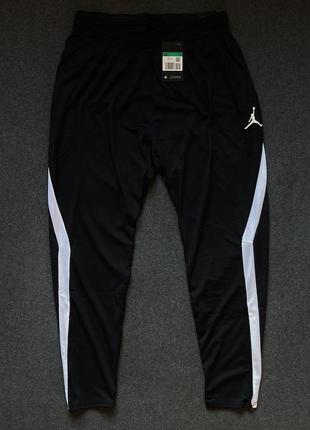 Черные, спортивные штаны jordan dry knit pant1 фото