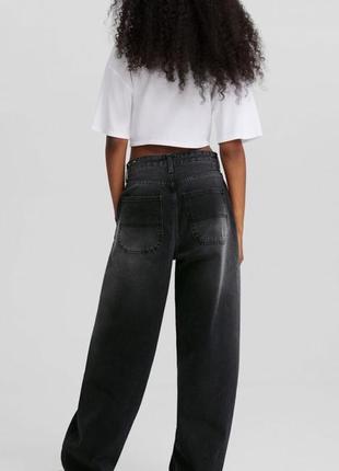 Джинсы baggy skater bershka джинсы с эффектом выцветания3 фото