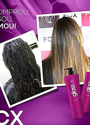 Кератин для волос fox gloss 1000 ml состав (ботокс нанопластика)