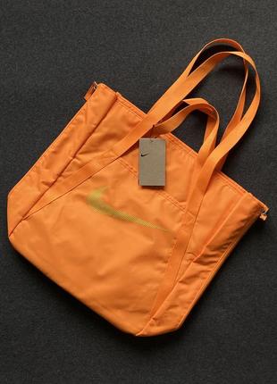 Помаранчева, спортивна сумка, шопер nike gym tote
