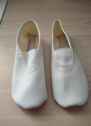 Чешки белые, балетки, тапочки, стелька 16 см, к костюму снеговика, зайчика, умки