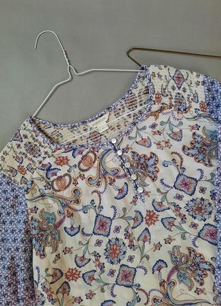 Нежная блуза цветочный принт большой размер №5162 фото
