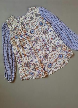Нежная блуза цветочный принт большой размер №5164 фото