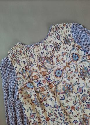 Нежная блуза цветочный принт большой размер №5165 фото