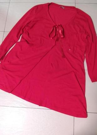 Яскравий трикотажний кардиган /туніка 16-20 розміру туреччина