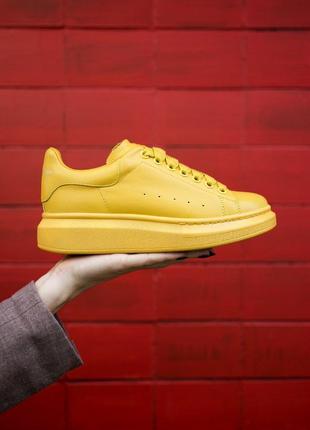 Жовті жіночі кросівки кеди маквін, александр маквин5 фото