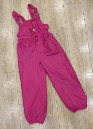 Зимовий комбінезон, теплі штани kiki&koko в рожевому кольорі для дівчинки