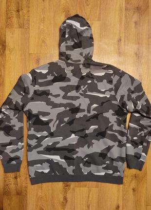 Nike zip hoodie camo, соп худи серый камуфляж свитшот2 фото