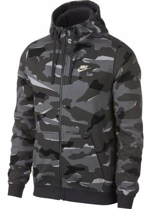 Nike zip hoodie camo, соп худи серый камуфляж свитшот9 фото