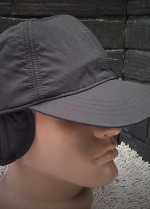 Мужская зимняя черную кепка с ушками немка adidas на флисе 298951 фото
