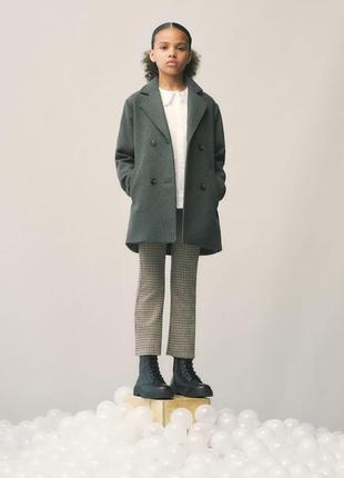 Уютные брюки в гусиную лапку с карманами zara