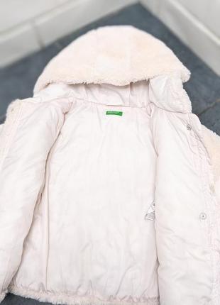 Тепла стильна куртка шубка від бренду benetton2 фото