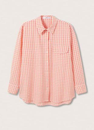 Оверсайз сорочка в клітинку mango