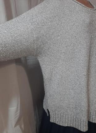 Объемный женский свитер с люрексом3 фото
