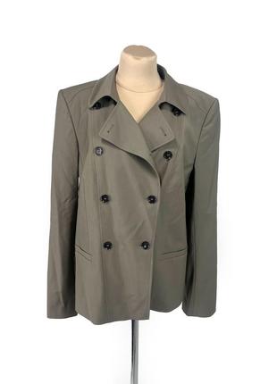 Куртка легка ann tailor, двубортна, класична, сірого кольору