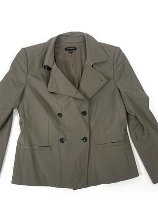 Куртка легкая ann tailor, двухбортная, классическая, серого цвета2 фото
