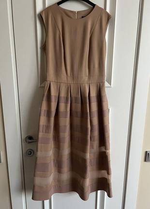 Сукня tago бежева вечірня коктейльна плаття випускна