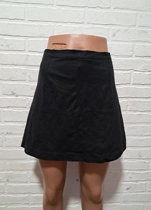 Женская мини юбка стрейч под замшу1 фото