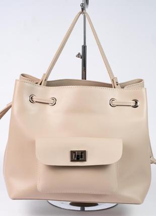 Жіноча сумка бежева сумка торба сумка мішок бежевий шопер бежевий шоппер1 фото