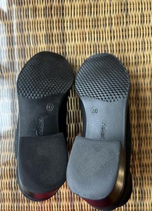 Зимние ботинки кожаные ботильоны rieker оригинальные черные на каблуке5 фото