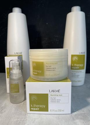 Маска питательная для сухих и поврежденных волос lakme k.therapy repair nourishing dry hair mask 250мл