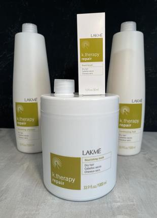 Маска питательная для сухих и поврежденных волос lakme k.therapy repair nourishing dry hair mask 1000мл1 фото