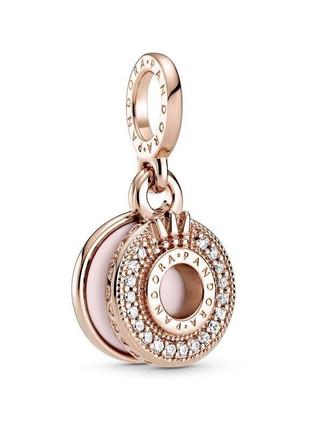 Срібна намистина-підвіска «сяюча корона» в позолоті rose