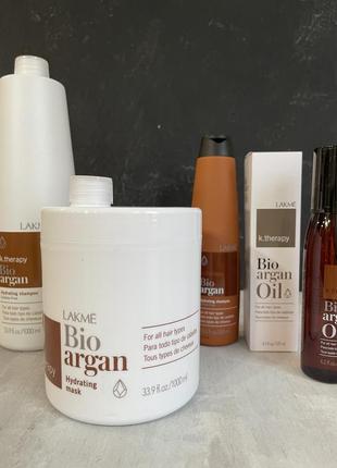 Lakme k.Swimming bio-argan hydrating mask - зволожуюча маска для волосся зі 100% органічною аргановою олією 1000мл